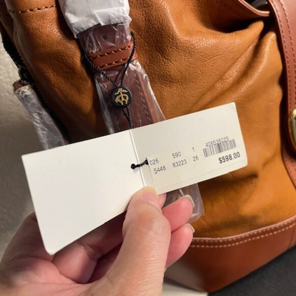 BOHO Chic - New! Brooks Brothers 100% Leather Bag - Picture 2 of 5